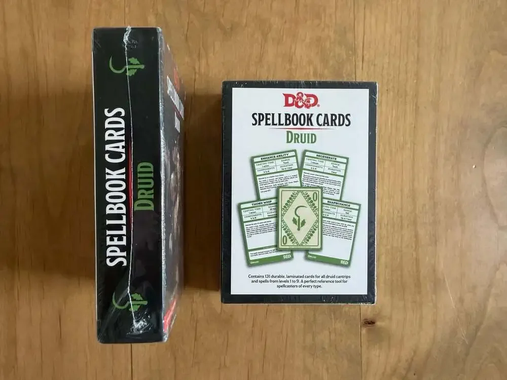 Wizards of the Coast D&D Spellbook Cards Druid- 2 boxes